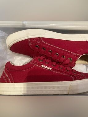 Taos Red Canvas Low Profile Sneakers